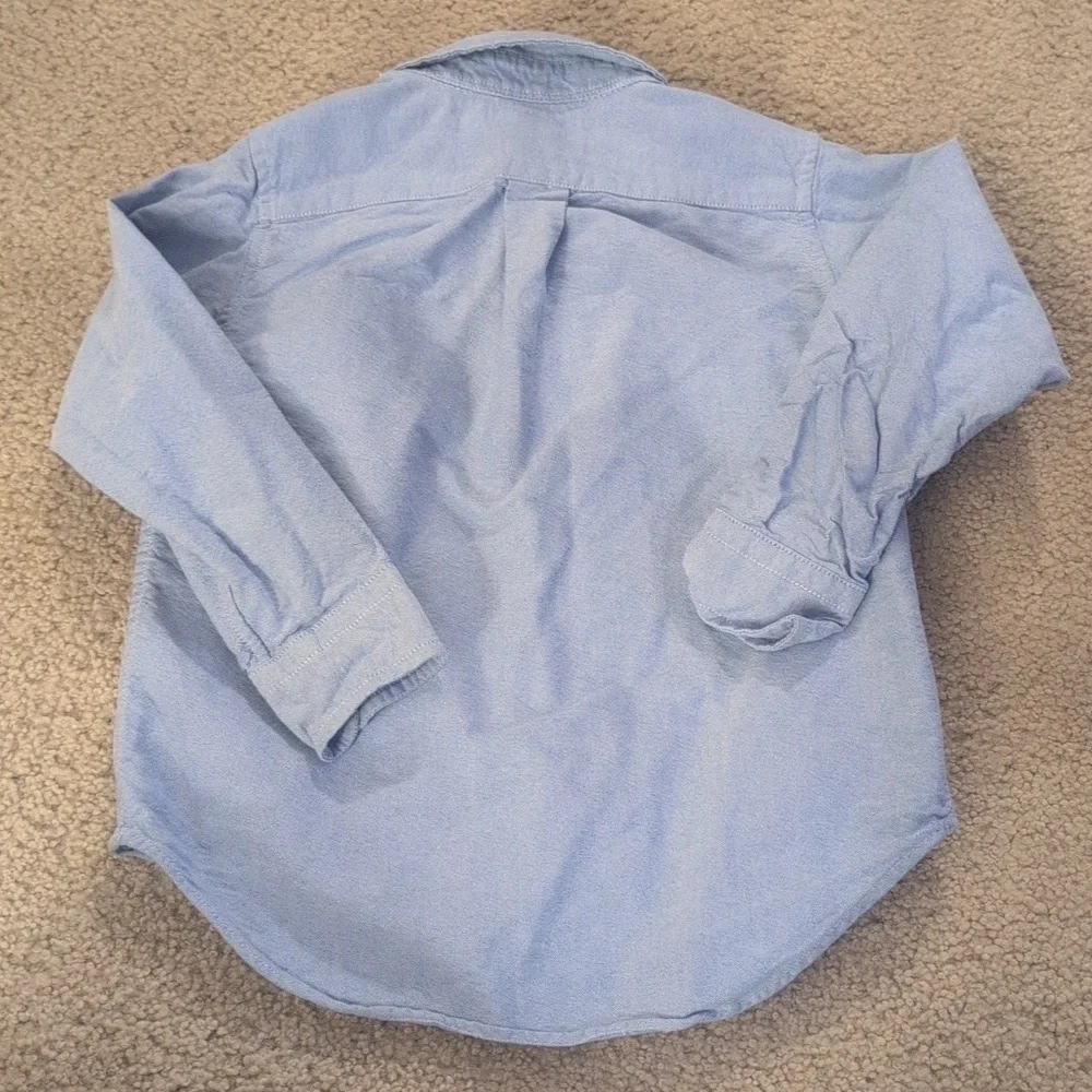 Ralph Lauren Light Blue Classic Long Sleeve Button Down Shirt Size 4